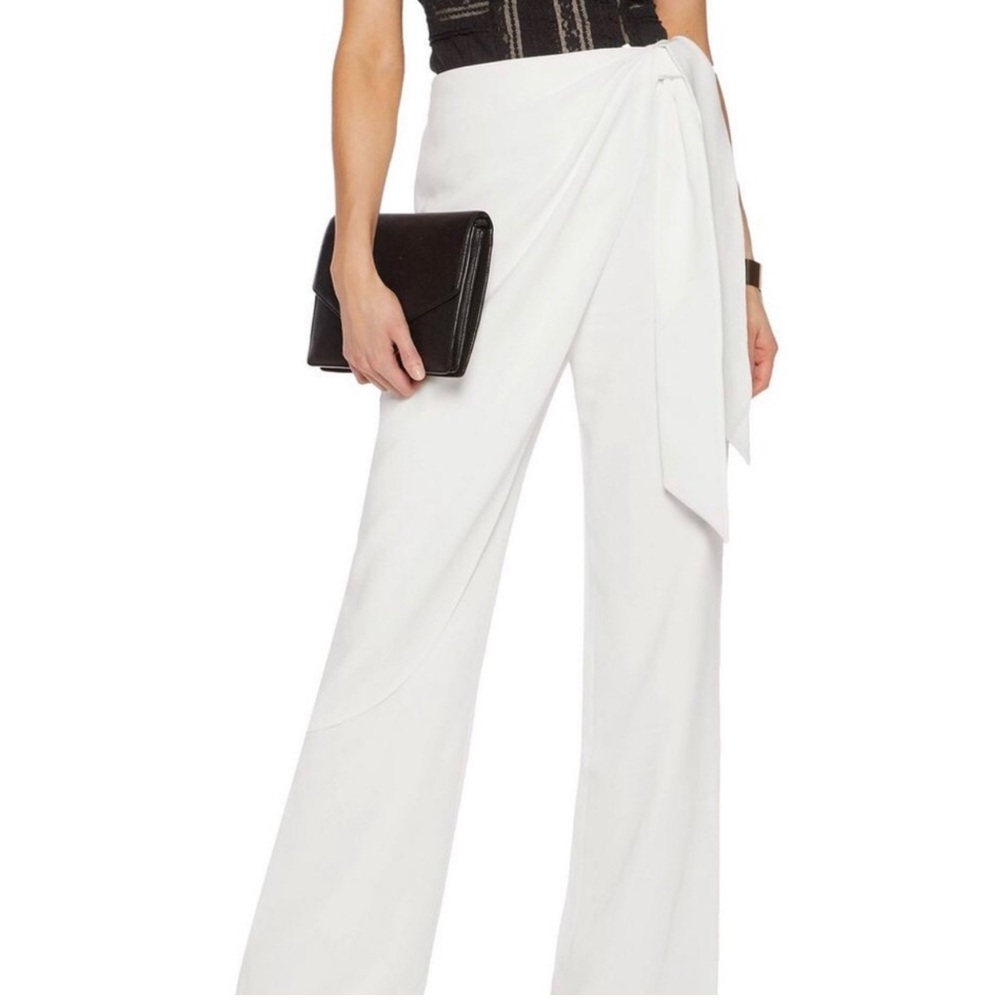 Cinq A Sept Casablanca White Crepe Pants Size 0